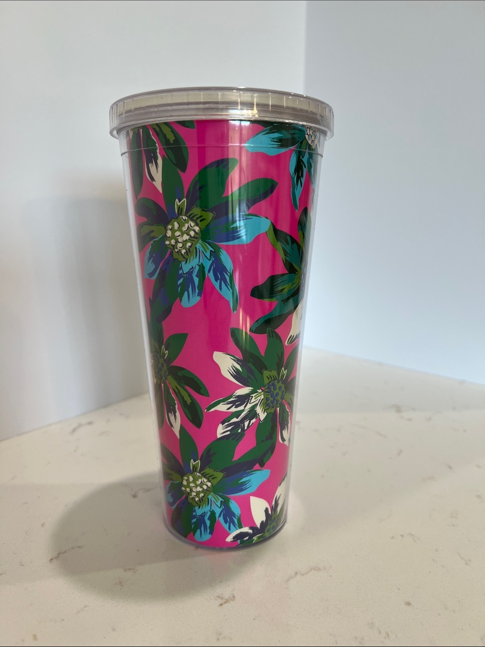 Vera Bradley Tropical Paradise Print 24 oz Tumbler Travel Cup - Picture 2 of 7